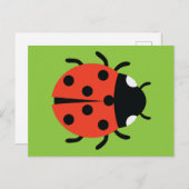 Ladybug Illustratie Briefkaart (Voorkant / Achterkant)