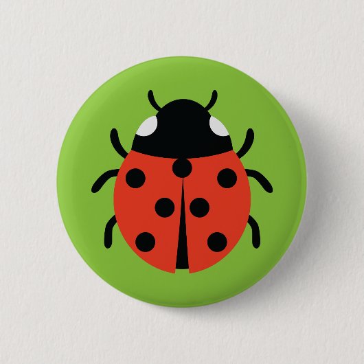 Ladybug Illustratie Ronde Button 5,7 Cm (Voorkant)