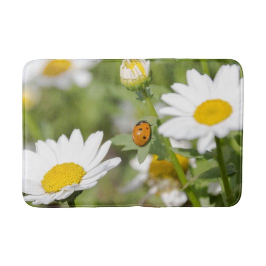 Ladybug in een Daisy Garden Badmat (Voorkant)