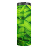 Ladybug in groene gras rode gingham controleert sc thermosbeker (Achterkant)