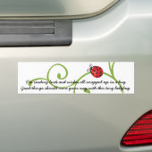 Ladybug in wijn bumpersticker (Op auto)