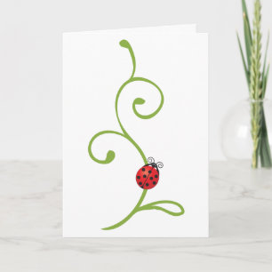 Ladybug in wijn kaart