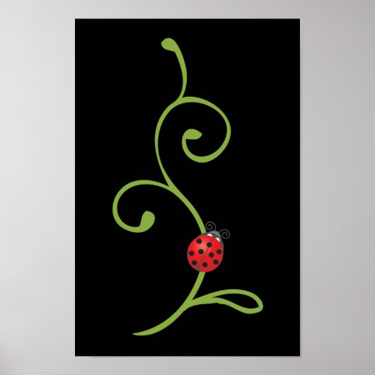 Ladybug in wijn poster (Voorkant)