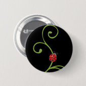 Ladybug in wijn ronde button 5,7 cm (Voorkant /achterkant)