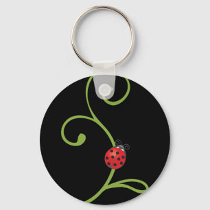 Ladybug in wijn sleutelhanger