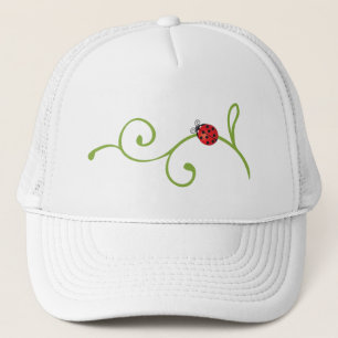 Ladybug in wijn trucker pet