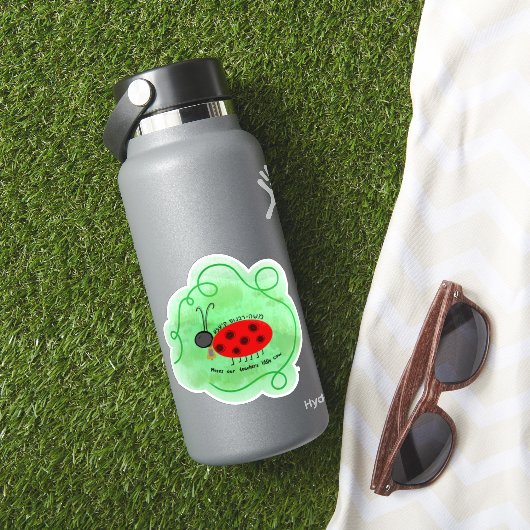 Ladybug in Yiddish Sticker (HydroFlask Insitu)