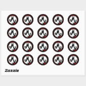 Ladybug Initiaal M Ronde Stickers (Vel)