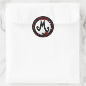 Ladybug Initiaal M Ronde Stickers (Tas)