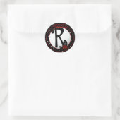 Ladybug Initiaal R Ronde Stickers (Tas)