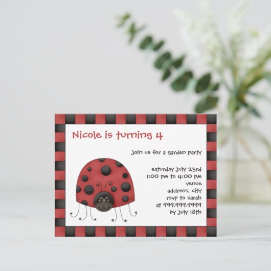 Ladybug ・ Invitation d'anniversaire (Debout devant)