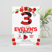 Ladybug Invitation pour le 3ème anniversaire (Debout devant)