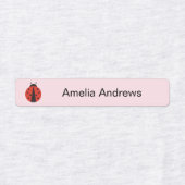 Ladybug Iron Nom Étiquettes pour le camp scolaire (Design 1)