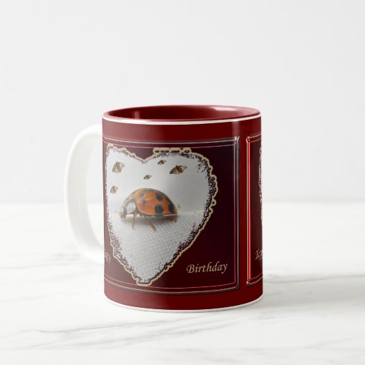 Ladybug Joyeux Anniversaire Mug (Devant gauche)