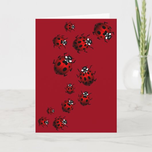 Ladybug Kaart Custom Ladybug Art Kaart - Blank (Voorkant)