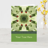Ladybug Kaleidoscope Carte photo naturel (Fleur jaune)