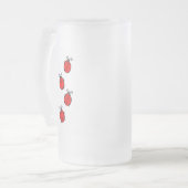 LadyBug Kantoor Home personaliseer de bestemming Matglas Bierpul (Voorkant links)