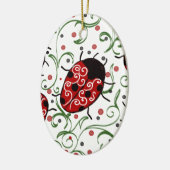 Ladybug Keramisch Ornament (Links)