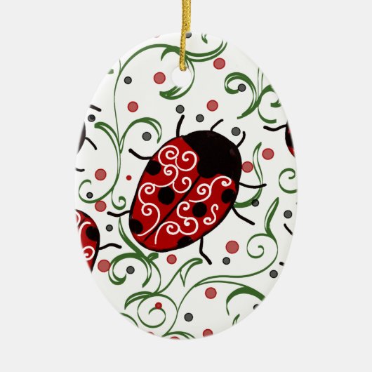 Ladybug Keramisch Ornament (Voorkant)