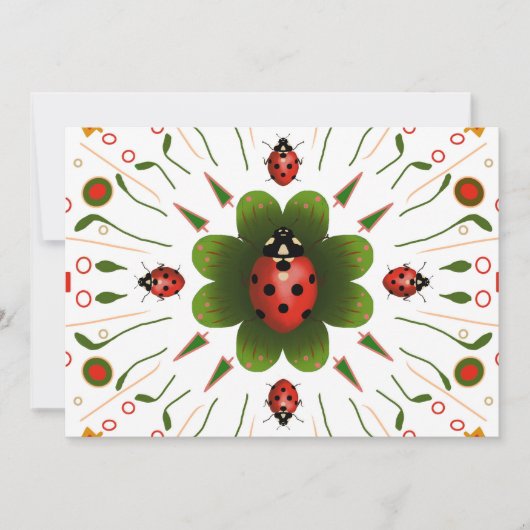 Ladybug Kerst Kaart (Voorkant)