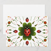 Ladybug Kerst Kaart (Voorkant / Achterkant)