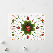 Ladybug Kerst Kaart