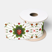 Ladybug Kerstmis Satijnen Lint (Spoel)