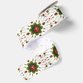 Ladybug Kerstmis Satijnen Lint (Achterkant)