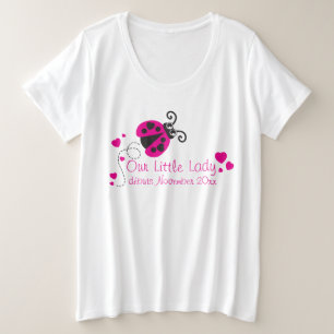 Ladybug kleine dame schattige roze moederschap t-s grote maat t-shirt