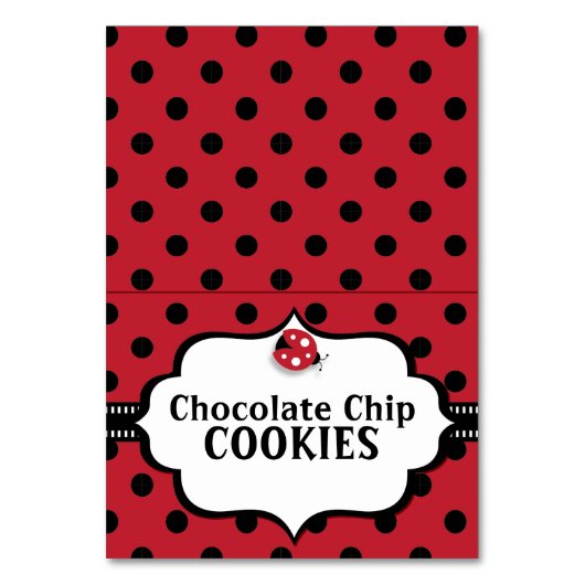 Ladybug - Ladybird - Carte de table noire et rouge (Par défaut)