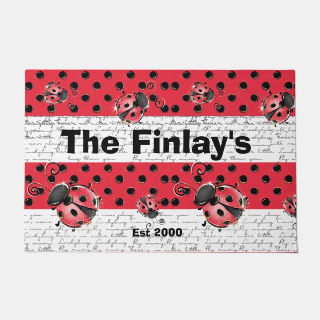 Ladybug Ladybird design Deurmat (Voorkant)