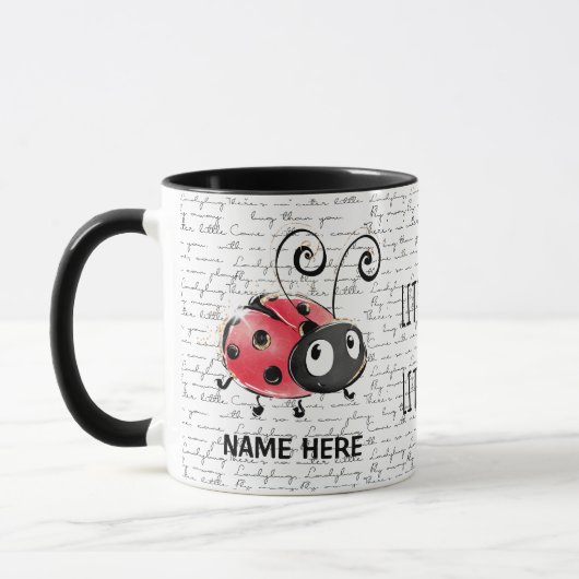 Ladybug Ladybird design Mug (Gauche)
