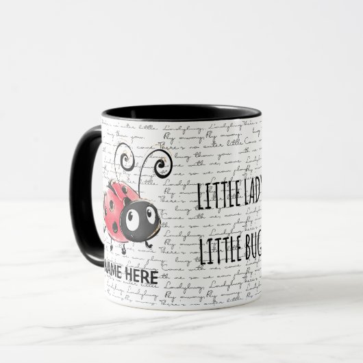 Ladybug Ladybird design Mug (Devant gauche)