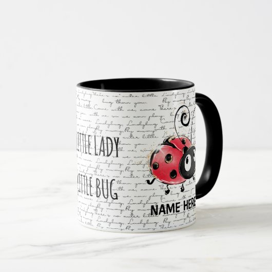 Ladybug Ladybird design Mug (Devant droit)