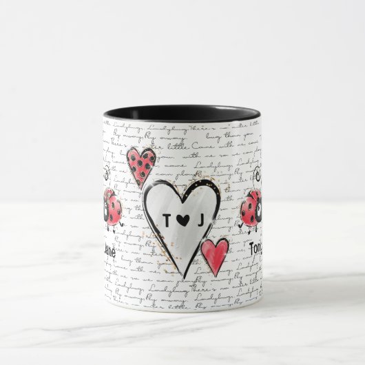 Ladybug Ladybird design Mug (Centre)