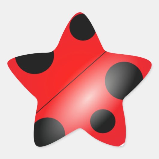 Ladybug - Ladybird Ster Sticker (Voorkant)