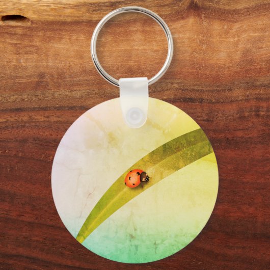Ladybug Leaf Sleutelhanger (Voorkant)