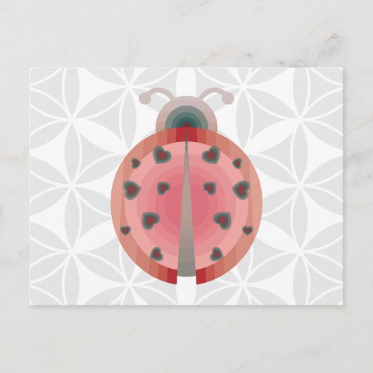 ladybug-liefde briefkaart (Voorkant)