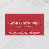 ladybug-liefde visitekaartje (Achterkant)