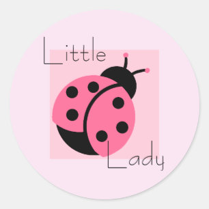 Ladybug "Little Lady"-Stickers/Envelope-zegels Ronde Sticker