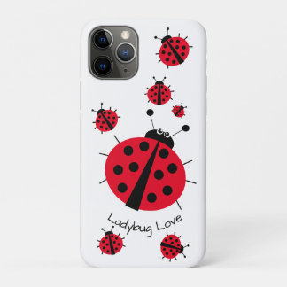 Ladybug Love Girly Fun Cute Cartoon iPhone 11 Pro Hoesje