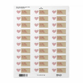 Ladybug Love Heart Etiket (Full Sheet)