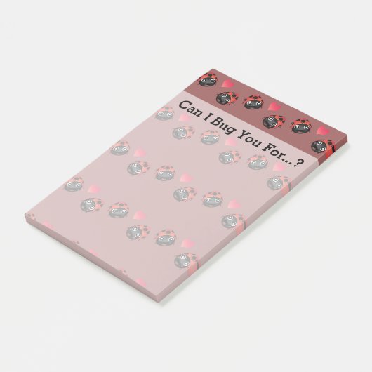 Ladybug Love (Patroon) Post-it® Notes (Schuin)