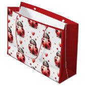 Ladybug Love (personalized) Groot Cadeauzakje (Voorkant Gekanteld)