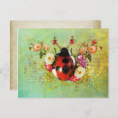 Ladybug Luck Briefkaart (Voorkant / Achterkant)