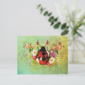 Ladybug Luck Briefkaart (Staand voorkant)