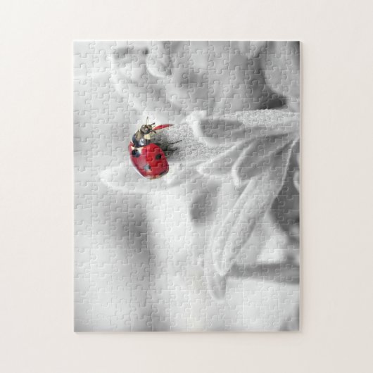 Ladybug Macro Monochrome, Jigzaag Puzzle Legpuzzel (Verticaal)