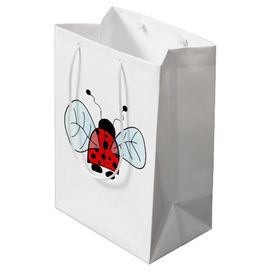 Ladybug Medium Cadeauzakje (Achterkant Gekanteld)