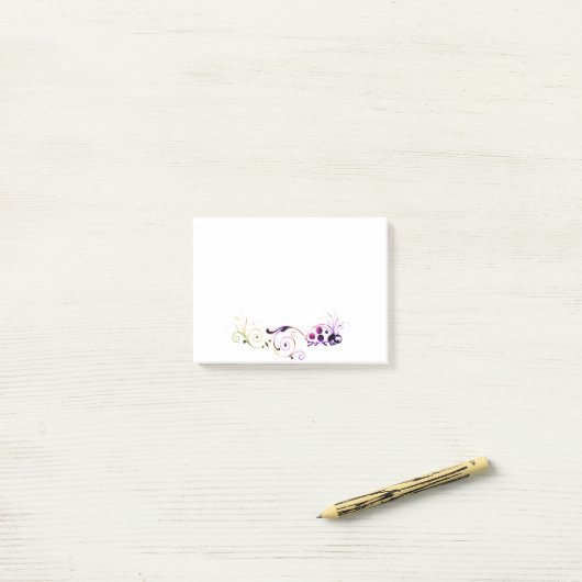 ladybug met leuke staart post-it® notes (Op bureau)