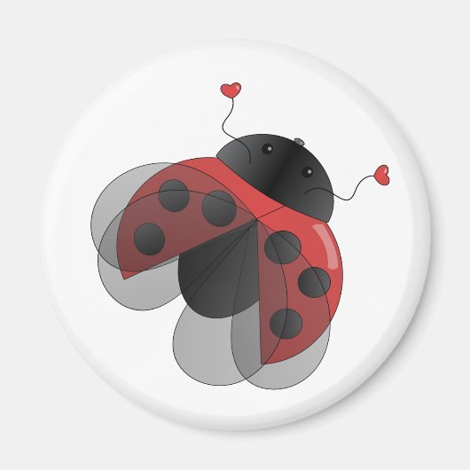 Ladybug met operationele Wings Magneet (Voorkant)